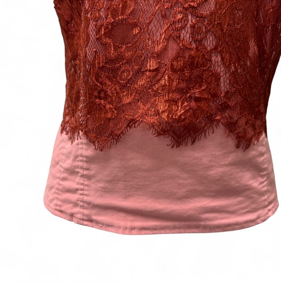 Anthropologie Maeve Pink Lace Bow Halter Top NWT Size L Romantic dreamy Coquette - Picture 7 of 8